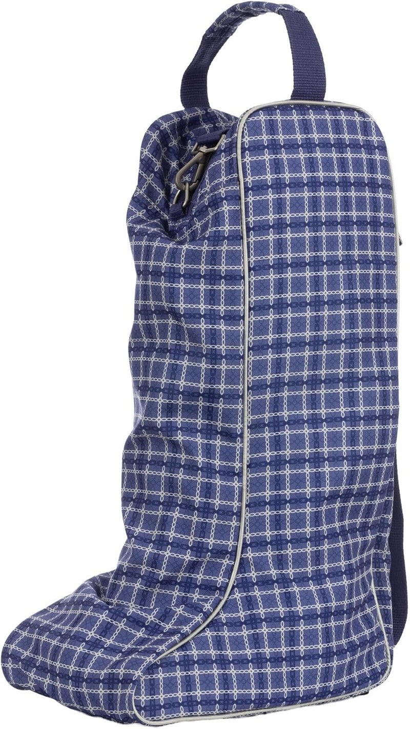 Equinavia Darby Equestrian Durable Padded Tall Boot Bag with Shoulder Strap - Navy/Skipper Blue - One Size - Image 3